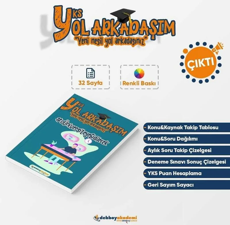 YOL ARKADAŞIM : YKS ÇALIŞMA PLAN DEFTERİ